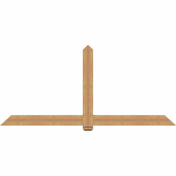 Ekena Millwork Eugene Smooth Timber Gable Bracket, Western Red Cedar, 96"W x 44"H x 3 1/2"D x 5 1/2"F, 11/12 Pitch GBW096X44X0406EUG00SWR - main